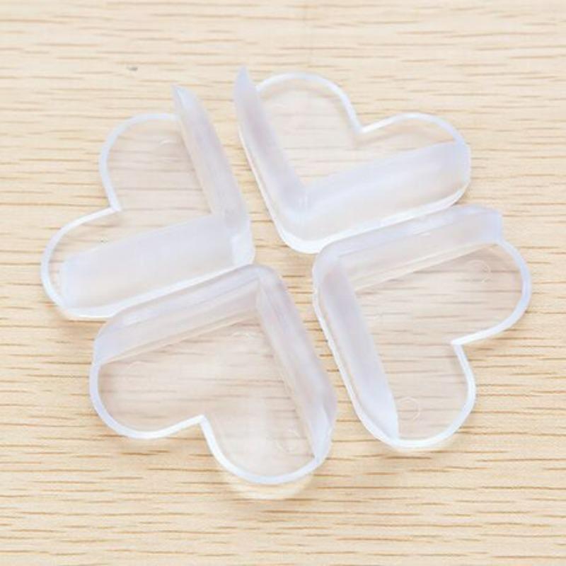 

4 шт. Love Силиконовые Прозрачные Уголки для Стола, Защитный Чехол Для Детей, Противоударный 4pcs