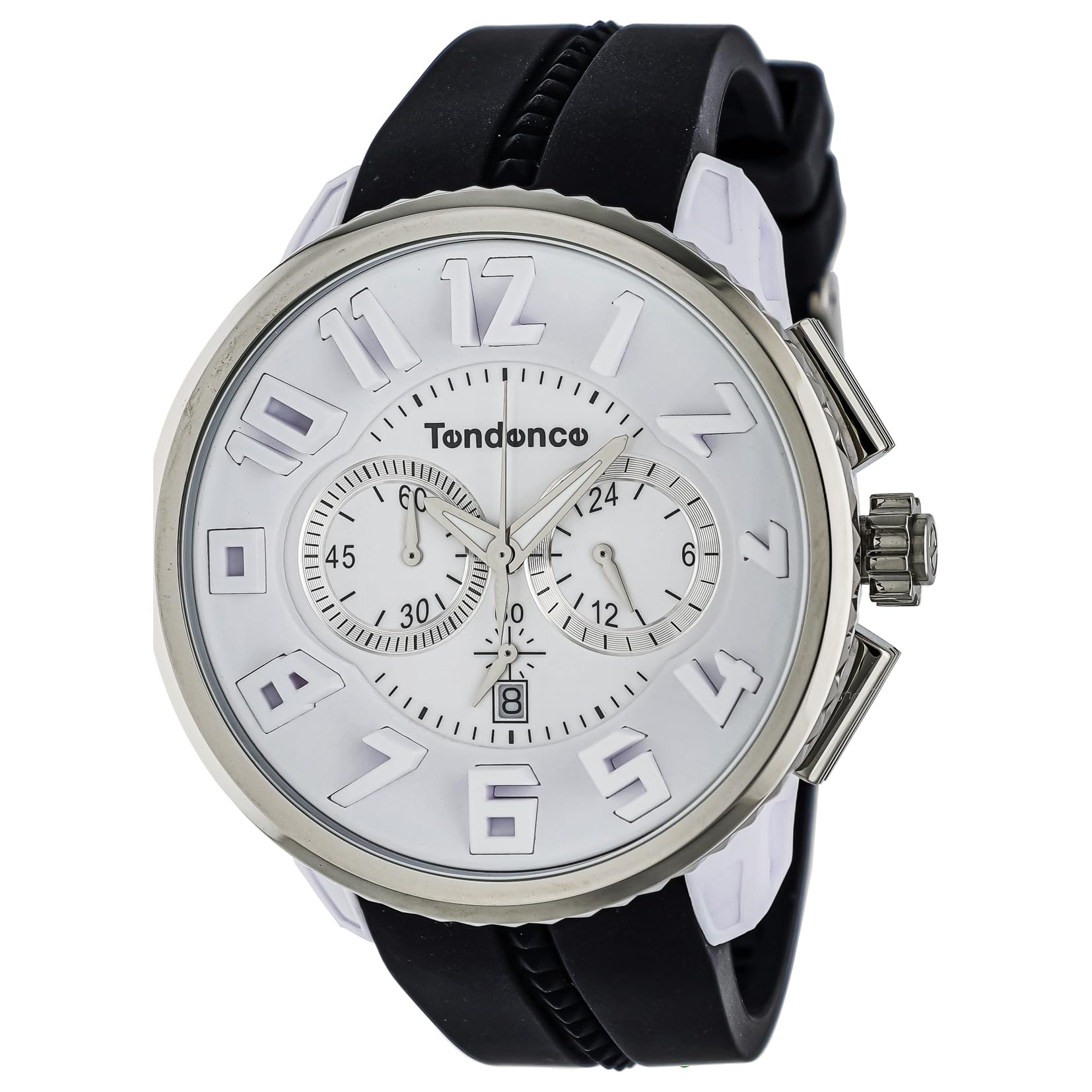 

TENDENCE Gulliver Round Chrono Unisex Watch Quartz 10 ATM Water Mineral White Stainless Steel TG036013-BK-AM, Movement, Resistance, Glass, Dial, белый