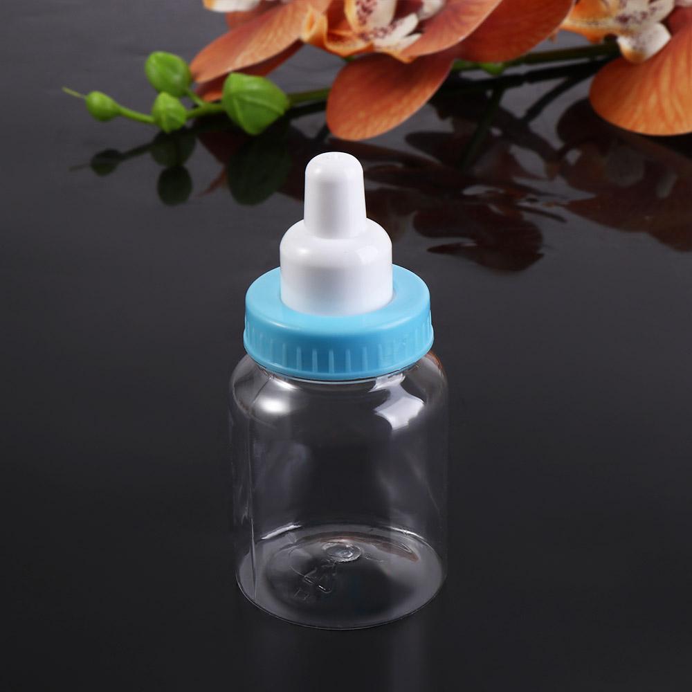 4pcs Cute Plastic Candy Bottle Transparent Mini Feeding Bottle  Christening Gift