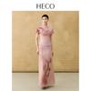 HECO New Chinese Style 2025 Summer Gradient Lightweight Short Sleeve T-shirt