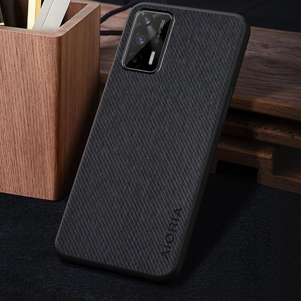 Phone Case - Case for OPPO for RealMe GT 3 2 GT3 GT2 Pro 5G Case, Vintage Washed Twill Texture Faux Leather Protective Back Cover