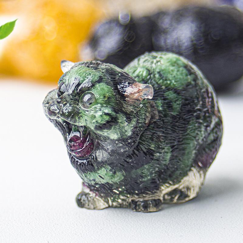 Crystal Resin Animal Decor With Agate Stones For Home Office Desk Art Gift For Friends