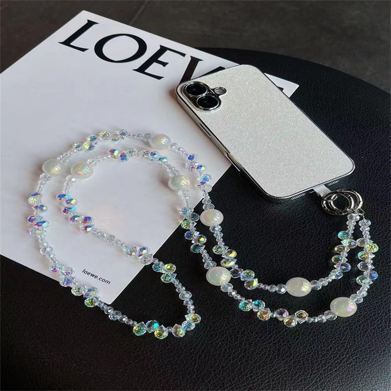 Water Drop Crystal Phone Chain With Beaded Handcrafted Strap For Women And Men