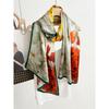 Silk Silk Scarf New Versatile Flower Plain Crepe Satin Silk Scarf Gift High-end Mulberry Silk Long Scarf High-end Fashion Scarf
