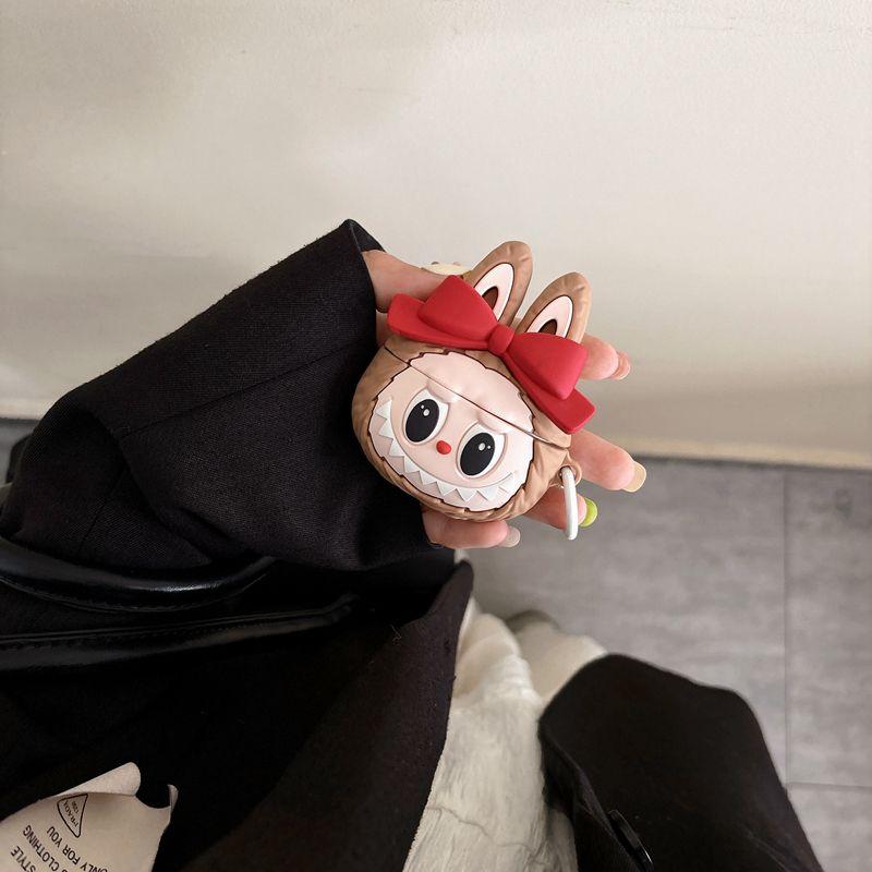 

Silicone Soft Case Earphone Case Airpods3 Wireless Bluetooth Pro2 Generation Earphone Sleeves Huaqiang North 5 Generation 2 Generation New Arrival Huaqiangbei three generations Bows Rab + Ring