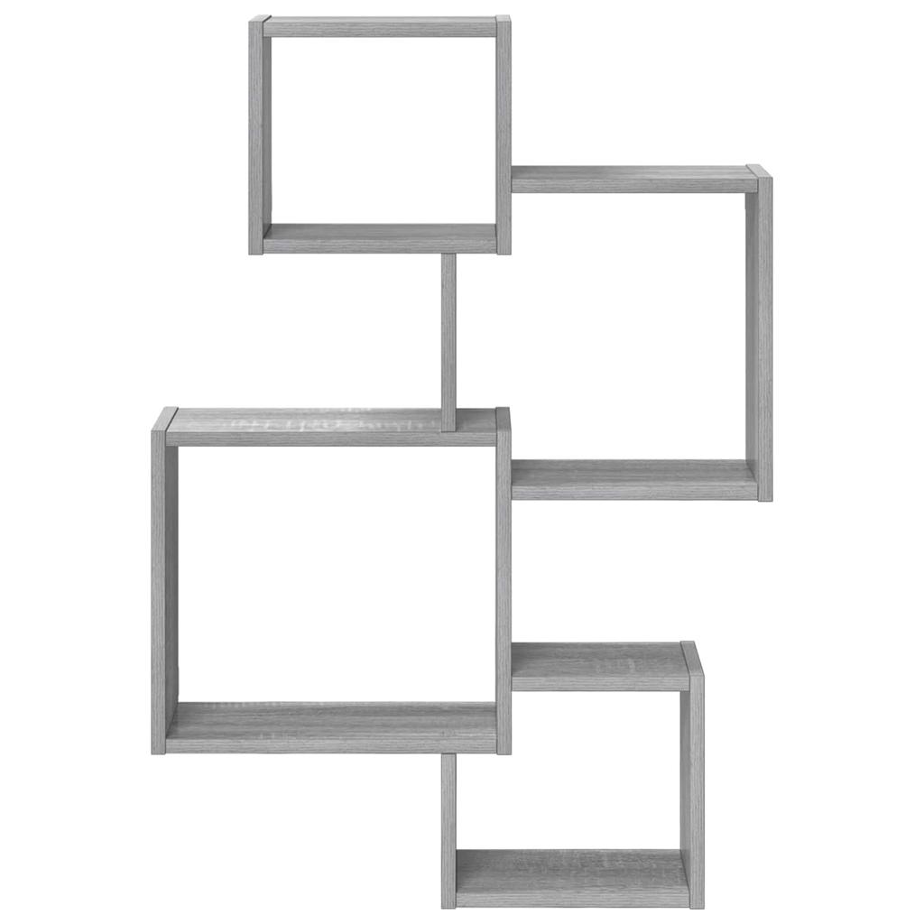 Wall Mounted Cube Shelves Wall Bracket Gray 64 x 13.5 x 91.5 cm