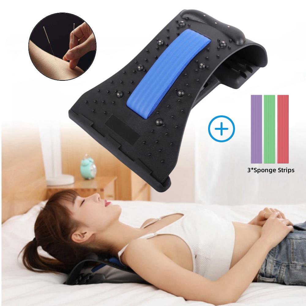 4 Levels Neck Stretch Massager Magnetic Therapy Adjustable Lumbar Support Cervical Spine Back Stretcher Relieve Pain Relax Tool