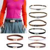Fashionable Metal Adjustable Buckle Slim Belt for Women Perfect for Casual and Business Outfits