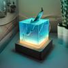 Micro Landscape Ocean Whale Dropping Resin Desktop Light Home Desktop Living Room Decoration Creative Gift
