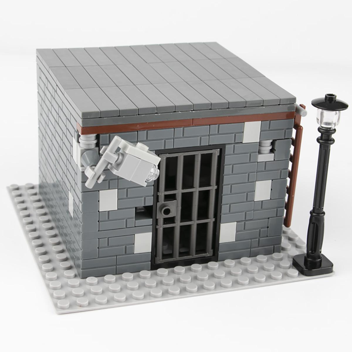 

Мини-городские строительные блоки, солдаты, тюрьма, полицейский, модель вора, тумба, уличный фонарь, монитор, детали кровати, кирпичная игрушка для детей 4