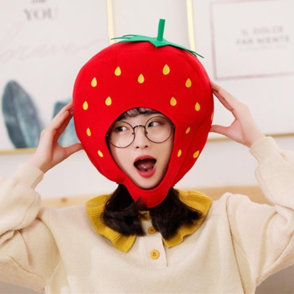 Soft Orange Hat Adjustable Strawberry Hat Cute Watermelon Hat  Unisex