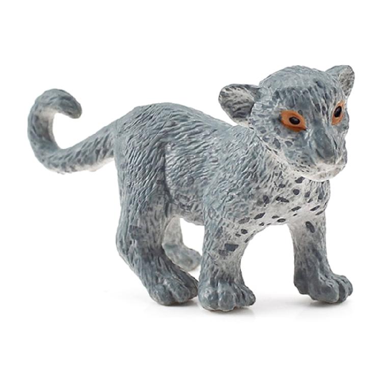 

Snow Leopard Ornament PVC Animal Model Realistic Miniature Figurine For Home School Desk Shelf Display And Education