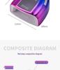 200W Portable Rechargeable Nail Gel Curing Lamp for Salon and Home Use