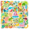 50pcs Summer Beach Vacation Cartoon Graffiti Stickers DIY Phone Guitar Laptop Notebook Suitcase Cup Waterproof Sticker Kids Toy