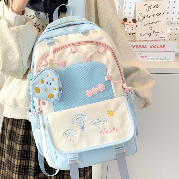 Schoolbag cute schoolbag female going out large capacity backpack simple female college student schoolbag high school student travel computer backpack