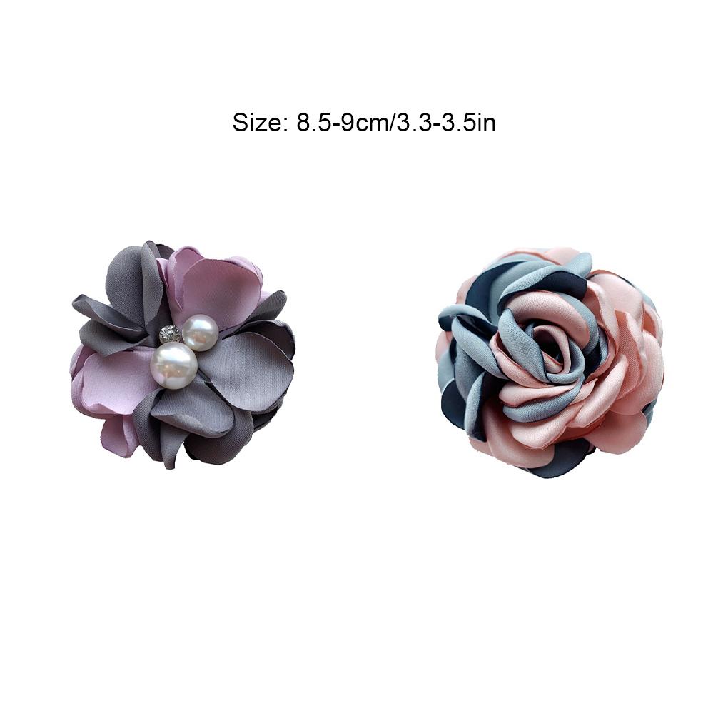 Flower Brooch Wedding Bride Dress Birthday Graduation Festival Clothes Tie Decoration Jewelry Large Pin for Women Girls