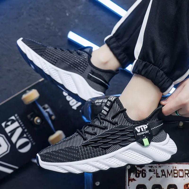 Men's Sneakers Spring Fashion Breathable Casual Shoes Lightweight Comfort Running Shoes Jogging Lace Up Trainers Tenis Masculino