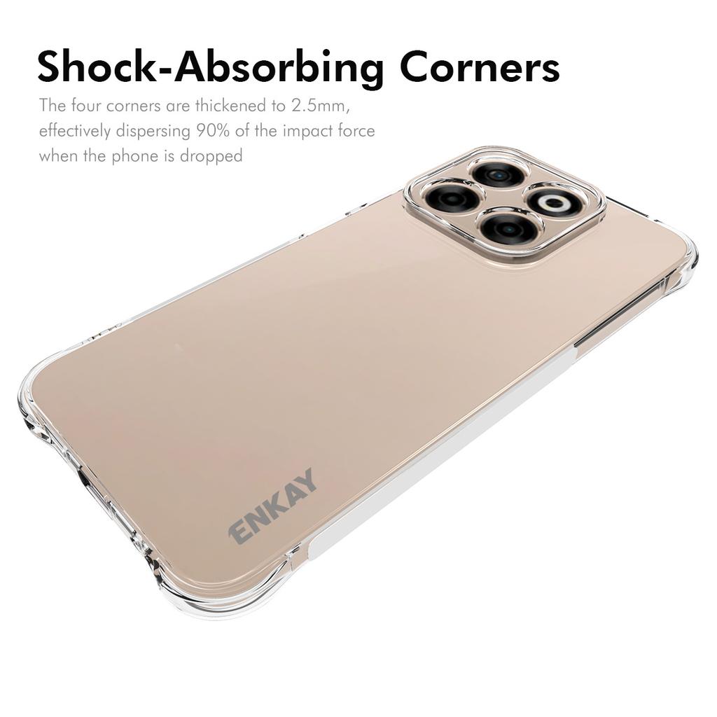 For ZTE Axon 70 4G Clear Phone Case ENKAY HAT PRINCE Shockproof Anti-slip TPU Cover