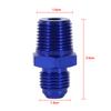 Aluminum Male Flare AN6 To 3 8  NPT Straight Fuel Oil Fitting Adapter Blue