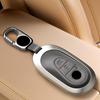 Metall Leder Auto Fernbedienung Schlüsselhülle Etui Halter Schale Fob für Mercedes Benz A B C E S-Klasse C260L S400L CLA CLS GLC GLS GLE EQE
