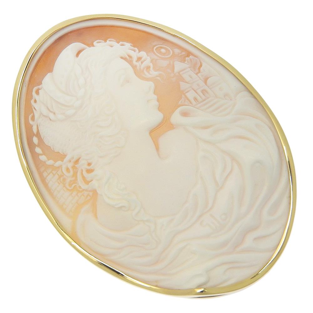 

cameo Brooch K18 yellow gold 34.2g Women Used