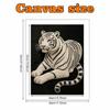 Majestic White Tiger Pearl Painting 5D DIY Pearl Gemstone Art Diamond Painting Kit for Adults/Beginners Gift Ideas Home Decor Wall Art Craft Sets
