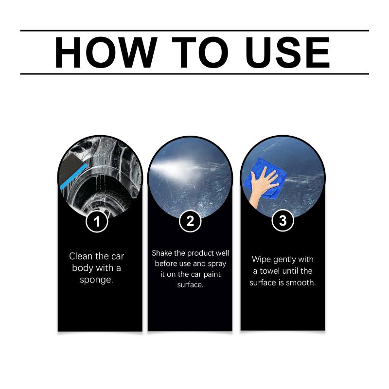 Car Nano Ceramic Coating Spray 120ml Hydrophobic Quick Shine AllInOne Renewal Agent for DIY Car Detailing