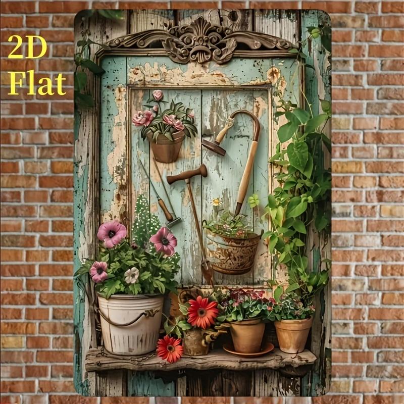 

Vintage Floral Metal Tin Sign Design es Rustproof and Waterproof Suitable for Home Office Bar Cafe Garage and Librar 20x30cm（7.8x11.8inch）