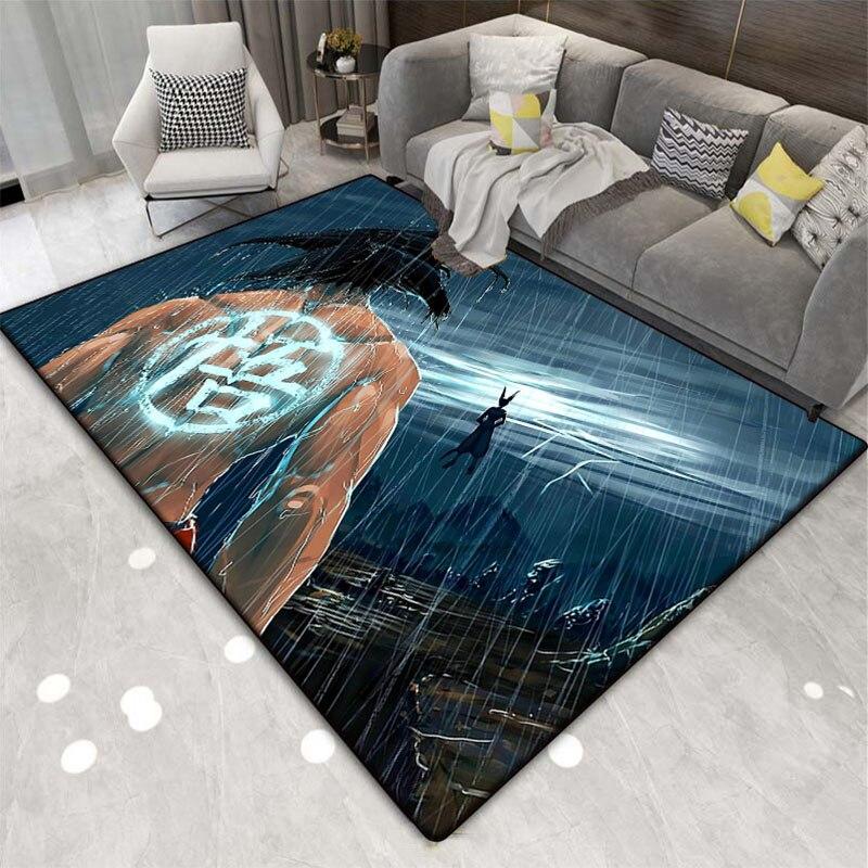 Imprimare 3D sufragerie pătrat desen animat japonez DragonBall covor joc baie bucătărie preș covor multifuncțional antiderapant.