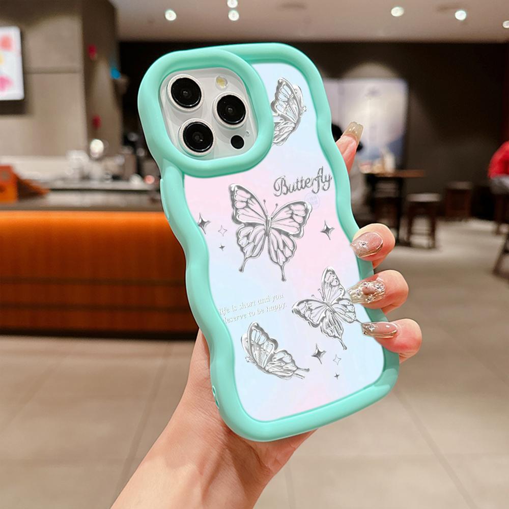 Macaron Soft TPU Phone Case for Xiaomi Poco X3 X5 X6 M6 Redmi 13C Redmi Note 11 12 13 Pro 11s 12s Cover Ae67 Butterfly flower Cute cartoon art design