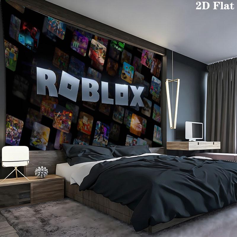 Roblox Wall tapestry, aesthetic printed fabric blanket, suitable for bedroom, living room, and home decor.