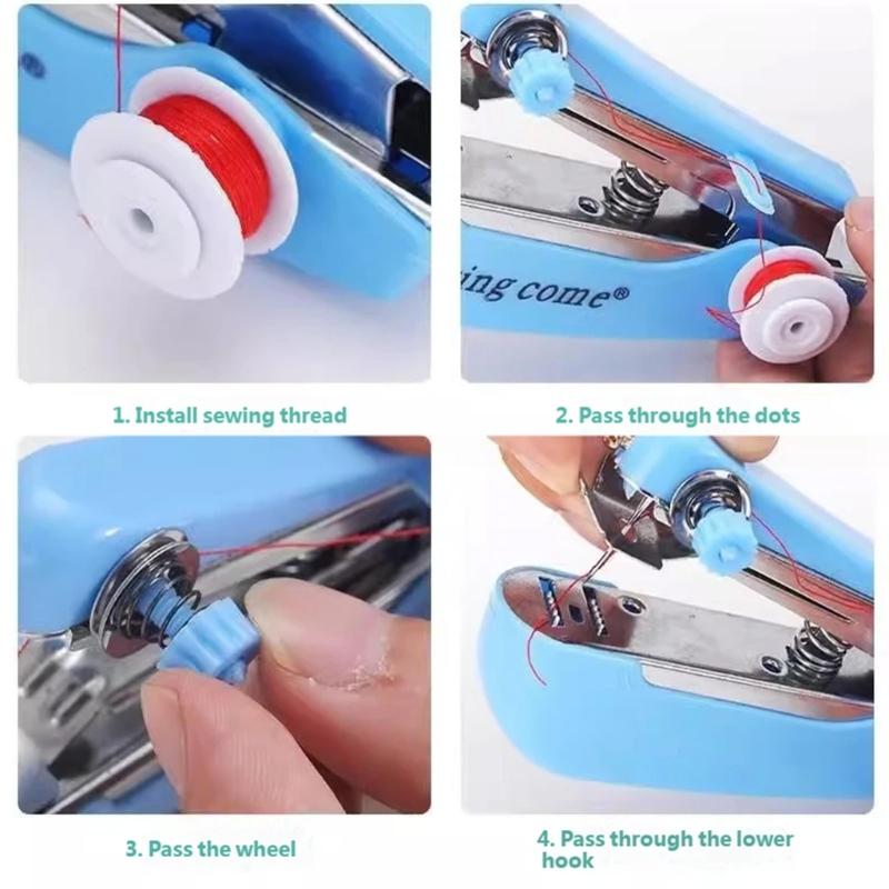 Handheld Sewing Machine Portable Sewing Machine Quick Sewing Manual Sewing Machine Handy Needlework Tool for Clothes