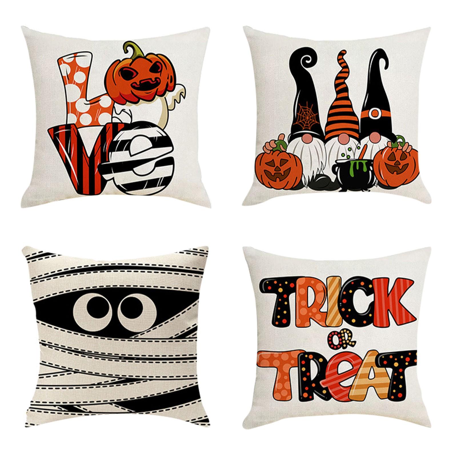 18x18 осенние наволочки декоративные наволочки на Хэллоуин кленовые автомобильные льняные наволочки для домашнего декора дивана 4 шт One Size 1279₽