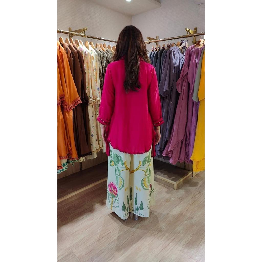 Indiase Bollywood Etnische Kurti Palazzo Set Dames Designer Top Kurta Set Jurk