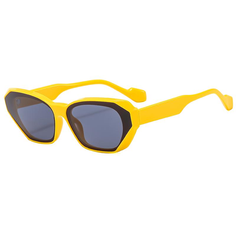 

Cycling New Fashion 2024 Polygon Sunglasses Women Square Frame Design Sun Glasses Fashion Punk Sports Eyeglasses UV400 Goggles жовтий