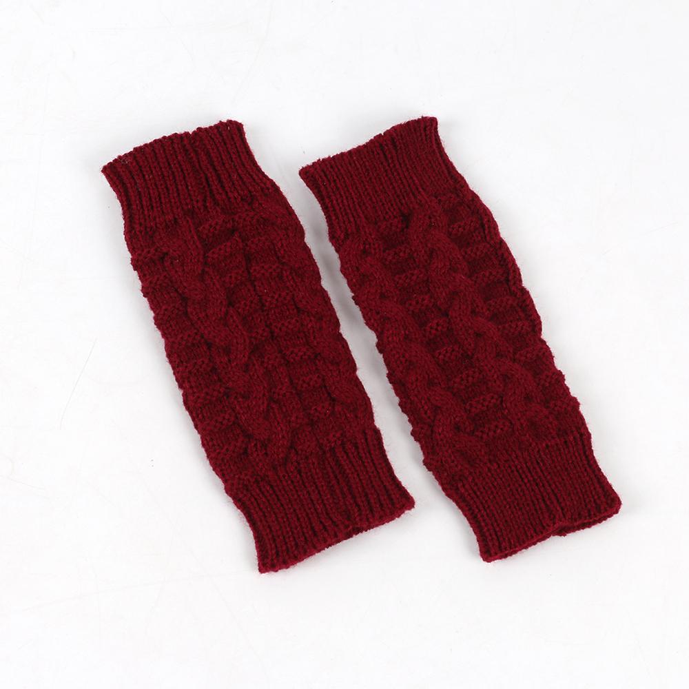 Winter Wrist Arm Mittens Warm Finger Fingerless Gloves Trendy Half Arm Warmer  for Women