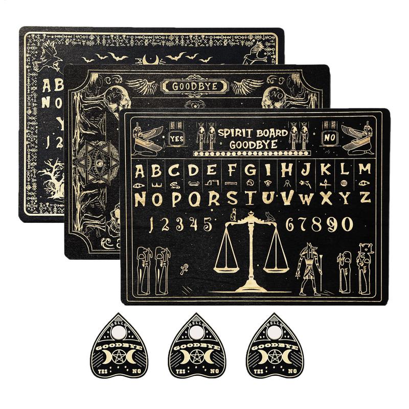 Spirit Board Decor Wooden Home Decorations Divination Board Game For Teens Family Home Bedroom Halloween Holiday Party