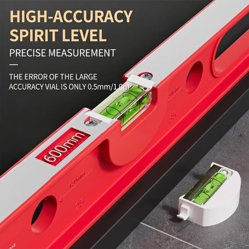 Torpedos Level, 3 Size Magnetic Torpedos Spirits Level Tool with Bubble 90/180Degrees Plastic Level