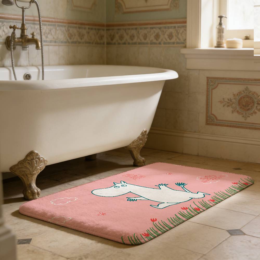 Retro Cute M-Moomins Cartoon Character Kitchen Mat Cheaper Anti-slip Modern Living Room Balcony Printed Modern Home Decor