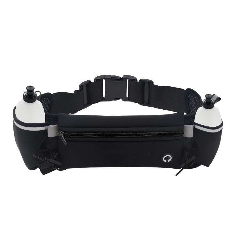 

Поясная сумка для фитнеса на открытом воздухе, дышащая, водонепроницаемая, расширяемая, для марафона чёрный