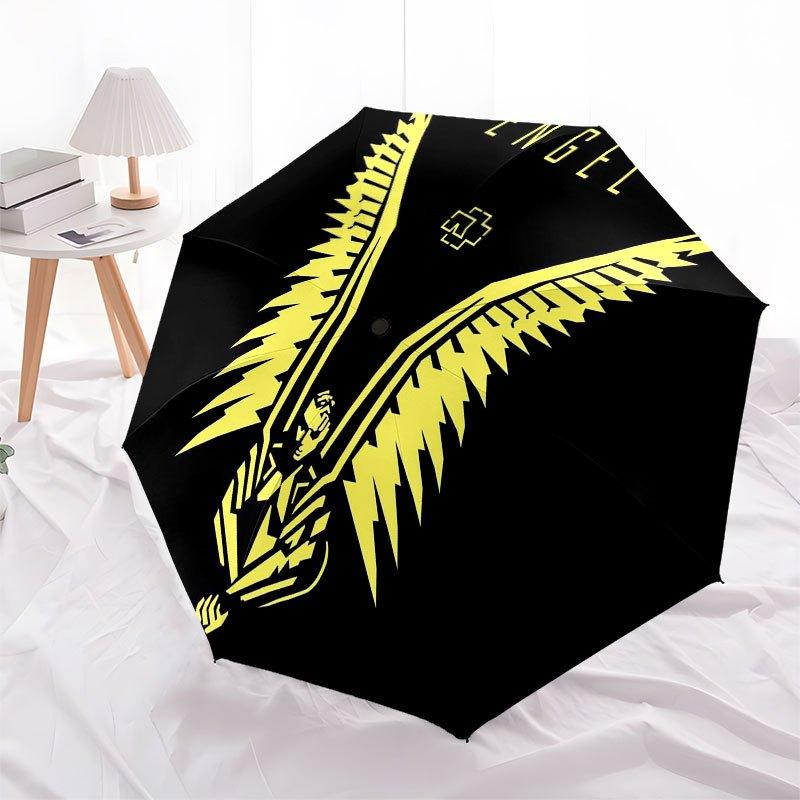 1 Rammstein Band Umbrella - Tri-fold automatic opening and closing umbrella with eight steel ribs, suitable for everyday outdoor use