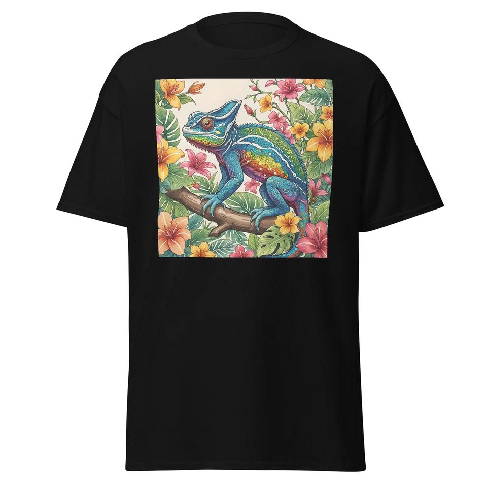 Яркая Хамелеон Унисекс Классическая Футболка S