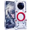 For Realme 14 Pro+ 5G Bumper Case Kickstand Aluminum Alloy Magnetic Phone Cover with Wrist Strap