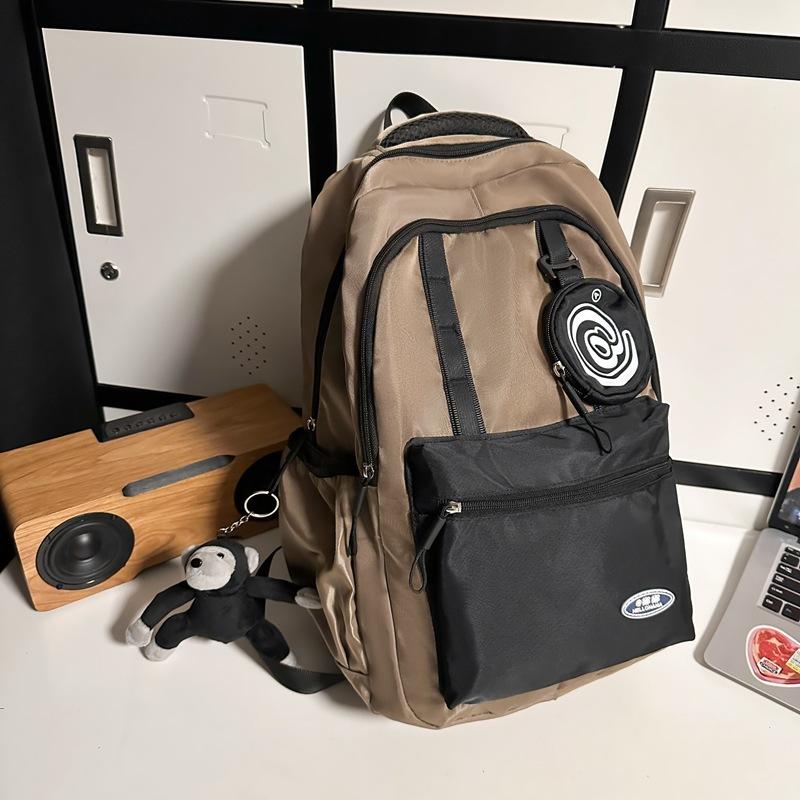Japanese Trendy Brand Ins Backpack Versatile Casual Trendy Cool Men's Backpack Fashion Student Couple Large-capacity Schoolbag