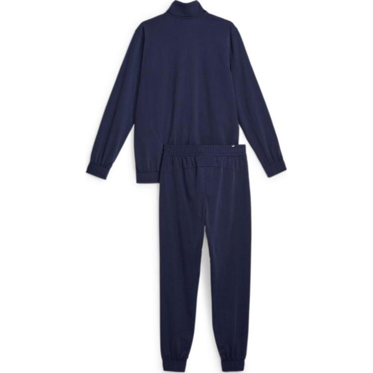 Puma Poly Suit Color Block Stand Collar Zip Top And Cuffed Pants Fleece Casual Sports Set Men suit Navy-Blue 678477-06