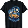 School Bus Starry Night T-Shirt