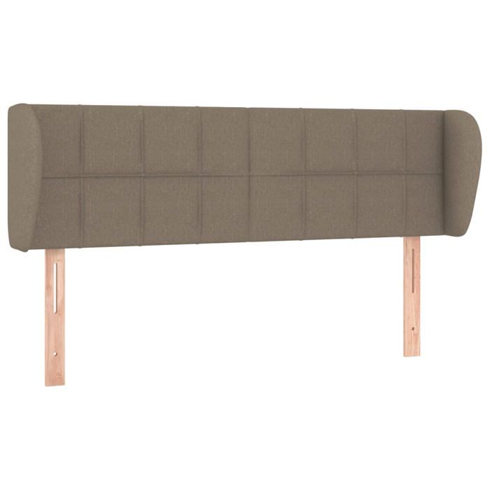 Tête de lit - Avec oreilles - 147x23x78/88 cm - Taupe - Hauteur réglable
