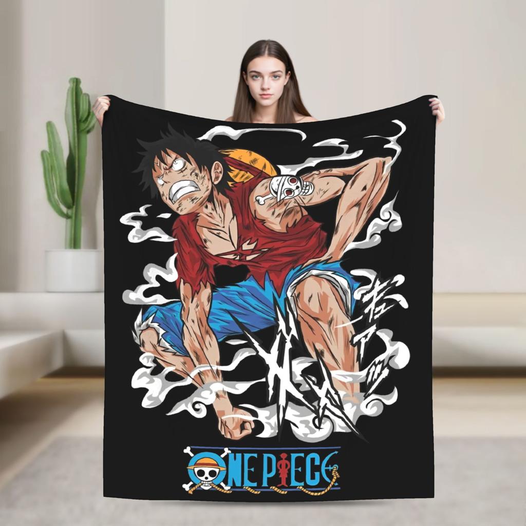 Luffy Blankets The Straw Hat Crew Flannel Awesome Warm Throw Blankets for Bed Sofa Decoration