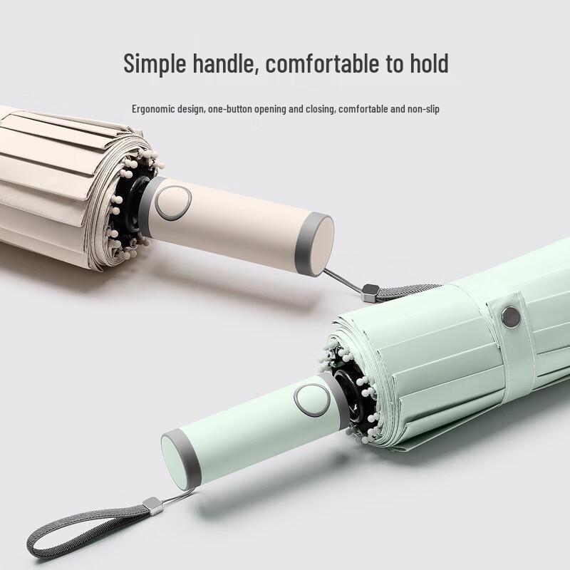 16-Rib Reinforced UV Protection Windproof Folding Umbrella