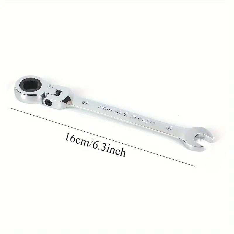 

1pc 10mm Combination Ratchet Wrench with Flexible Head Dual Purpose Ratchet Tool Ratchet Combination Kit Automotive Hand Tools 10MM